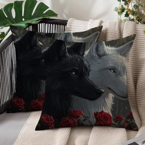 Housse de coussin imperméable 55x55 avec fermeture éclair invisible lot de 2
