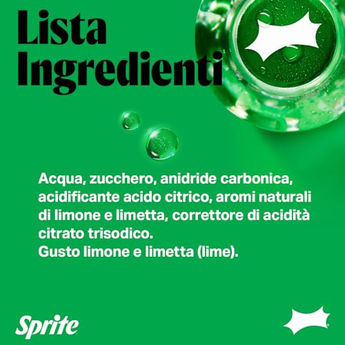 Sprite – Bevanda Analcolica Frizzante, Gusto Lemon-Lime, Naturalmente Rinfrescante, Lattine in Alluminio 100% Riciclabile - Confezione da 24 Lattine da 33cl - Immagine 2