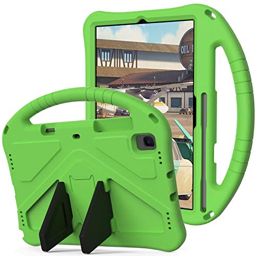 Coque Samsung Tab S6 10.5 antichoc enfant pour éviter les écrans brisés verte