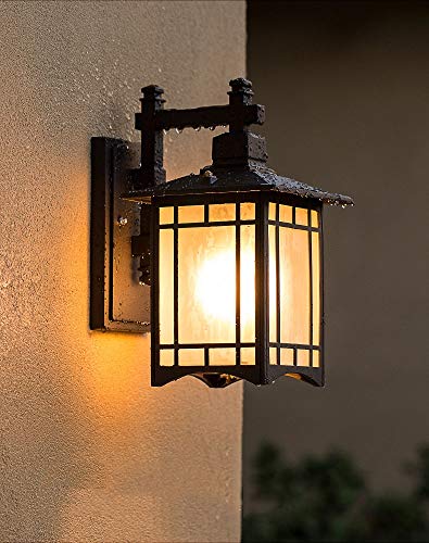 Lampe de jardin extérieur avec applique industrielle rétro et protection étanche