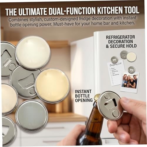 Kit de fabrication de boutons 58 mm avec ouvre-bouteille et aimant en fer blanc - 4