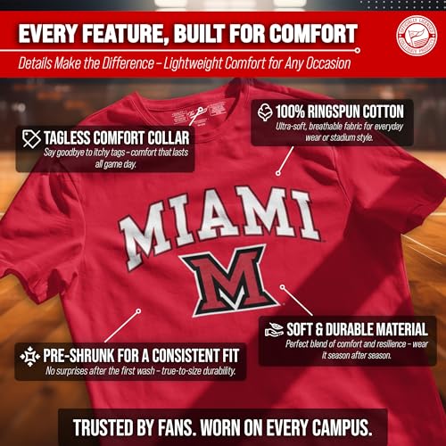 Image of NCAA Gameday Cotton T-Shirt for Men and Women | Officially Licensed NCAA Tee - Preshrunk Ring-Spun Cotton - Screen-Printed Team Logo