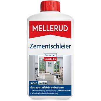 Mellerud Cement Veil Remover Acidic Efficient Cleaning Agent Against Cement Veiling Cement Residues and Many Other Soiling 1 x 1 Litre