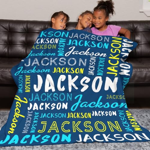 Personalized Name Blanket Customized Baby Blankets for Girls Boys Adults Monogrammed Blankets and Throws Christmas Birthday Mothers Fathers Valentines Day Gift