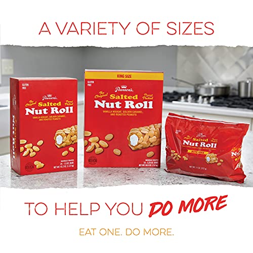 Pearson's King Original Salted Nut Roll | Loaded With Crunchy Roasted Peanuts, Golden Caramel, And Chewy Nougat | Pack Of 18-3.25 Oz. King-Sized Candy Bars #TOP2