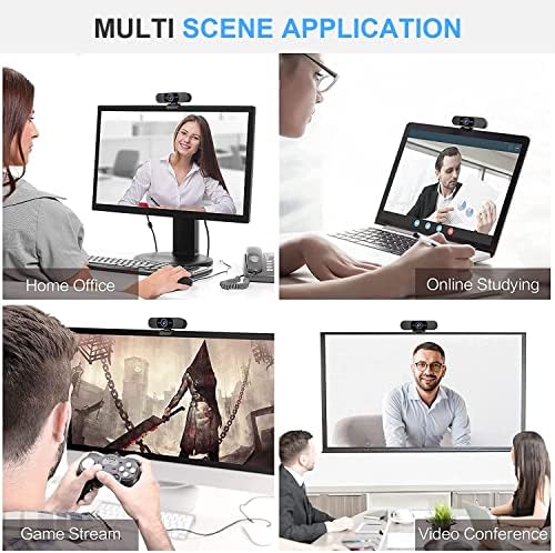 1080P Webcam for PC, EMEET C960 Webcam with Microphone, 2 Mics Web Camera, 90°View Streaming Webcam, Plug and Play USB Webcam for Laptop/Desktop, Online Calling/Conference, Zoom/Skype/Facetime/YouTube