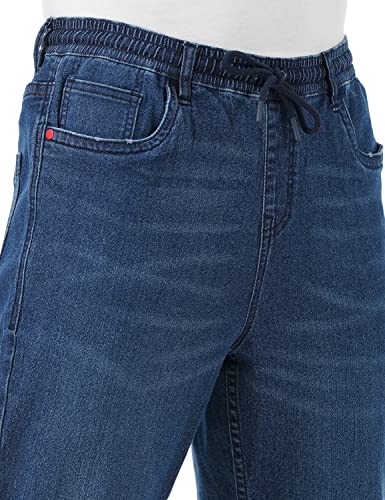 Image of INKD Men's Jogger Jeans - Mid-Rise | Cotton Blend | Stretchable Fabric| Elasticated Waistband | Classic 5 Pocket Styling | Jeans for Men | Men's Bottomwear (Available in Plus Sizes)
