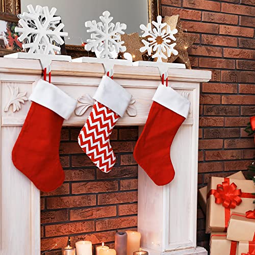 Accroche chaussettes de Noël flocon blanc sans trou ni colle