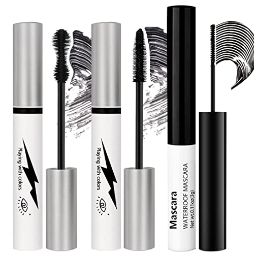 3 Different Classic Everyday Mascaras, Volume and Length,Long Lasting,Waterproof，[3-in-1] Mascara *3; Black #-0401065