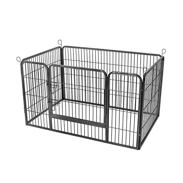 FEANDREA Metal Pet Playpen, Puppy Playpen, Dog Enclosure, Pet Exercise Panels, Grey UPPK04GY FEANDREA Metal Pet Playpen, Puppy Playpen, Dog Enclosure, Pet Exercise Panels, Grey UPPK04GY