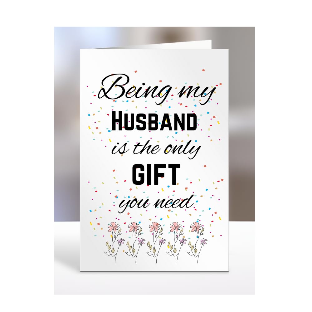 Being my Husband is The only Gift You Need Card, Funny, Joke, Silly, Happy Birthday Gift, Presents for Christmas, for Men, Women, A5-112_117 โ image 1