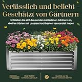 GABIONA Hochbeet I Blumenhochbeet für Terrasse & Garten I Anzuchtbeet ideal zum Anbau von Kräuter + Blumen I Gemüsebeet aus Metall I Kräuter Hochbeet für den Balkon 184 x 60 x 90 cm - 3