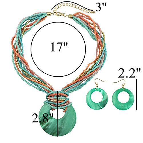 Coiris N0055 Multi Strand Statement Colorful Beaded Necklace thumb #2