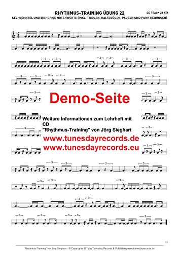 Rhythmus-Training - Rhythmik lernen: rhythmische Leseübungen für alle Musiker - Notenheft mit MP3-Download: Rhythmische Leseübungen für alle Musiker. ... & Gesang geeignet. Mit MP3-Download