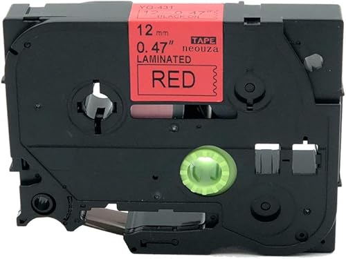 Miniatura 4 de NEOUZA Cartucho de cinta de etiquetas TZE TZ laminadas, de 1532 x 1516 pulgadas, compatible para Brother P-Touch (paquete de 5), TZe-M31 negro en