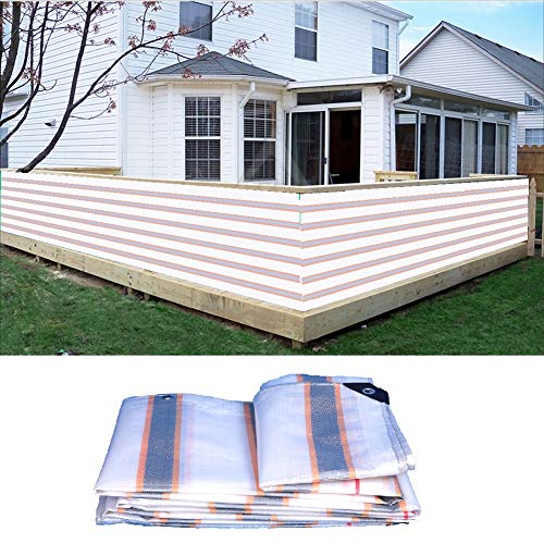 Pantalla de privacidad impermeable para balcón, cubierta de valla de jardín duradera, fácil instalación con bandas elásticas, tamaño de 1 x 6 m, perfecto para espacios al aire libre y patios