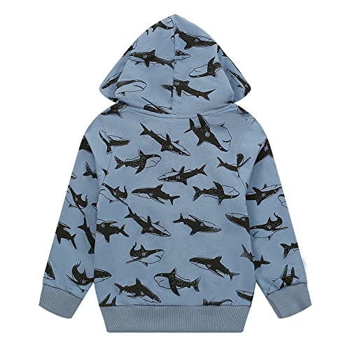 Akyzic Baby Boys Zip Up Hoodie Toddler Boys Jacket Cartoon Winter Long Sleeve Hooded Sweatshirt Tops Fall Coat Kids 2-7 Years3