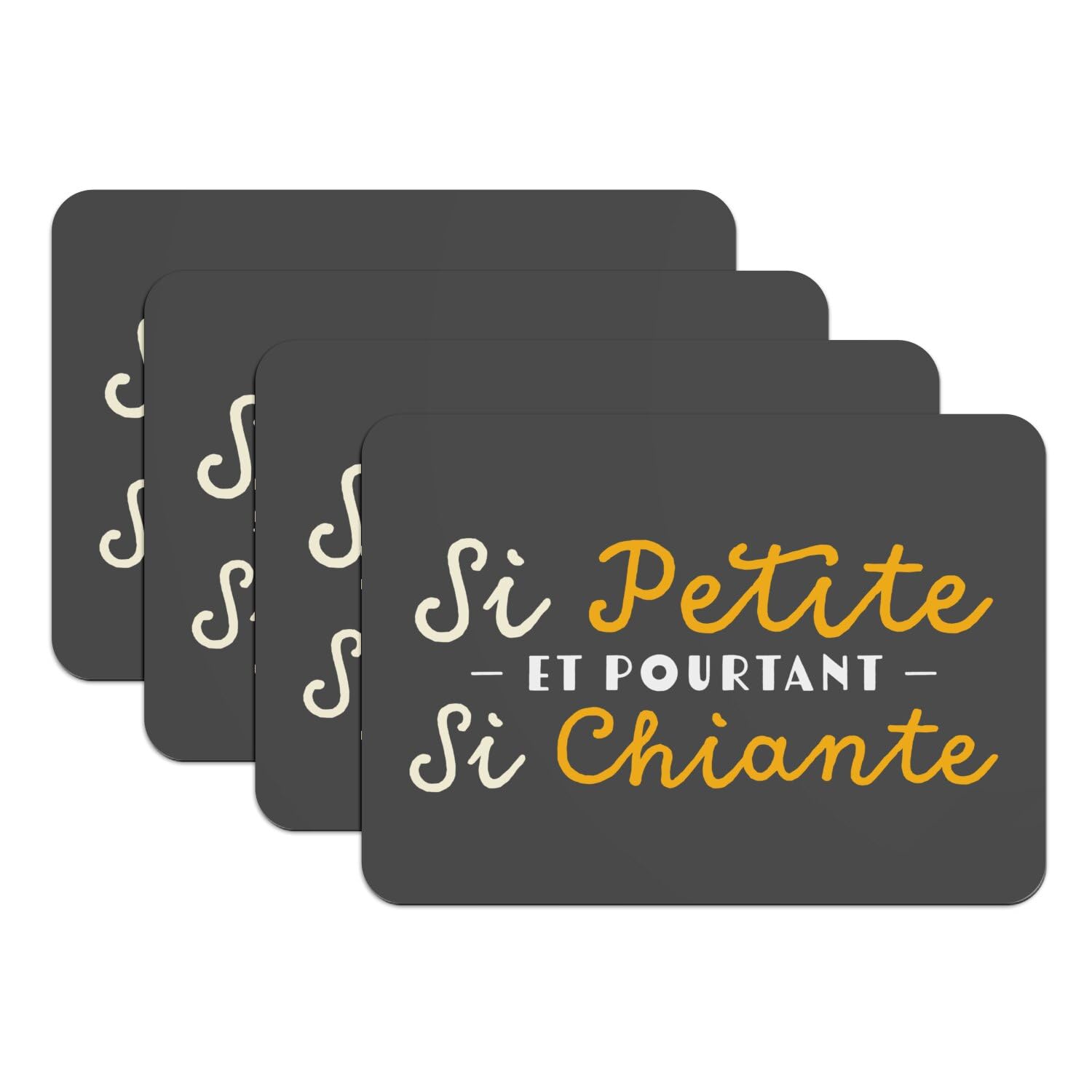 Sets de table humour noir en caoutchouc pour animer vos dîners entre amis