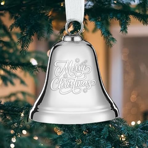Christmas Bells Vintage Hanging Decorative: 2 Pack Gold Bells Decor with Jute Hanging Rope - Metal Cow Bells Christmas Decor for Christmas Wreath Garland Tree Wedding Party Door Staircase Railings Cover