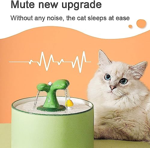 Fuente automática para agua de gato 1.5L verde miniatura 5