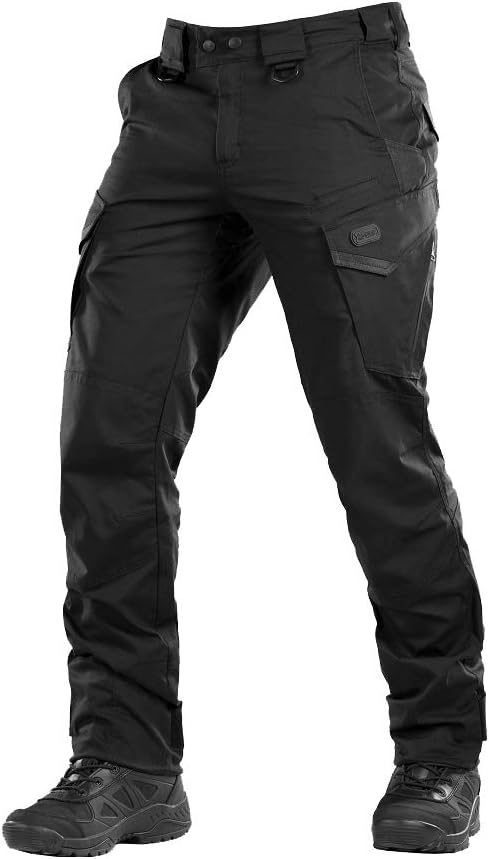 M-Tac Aggressor Flex Tactical Cargo Pants for Men – Durable Rip-Stop Cargo Work Trousers with Reinforced Knees, Stretch Fit