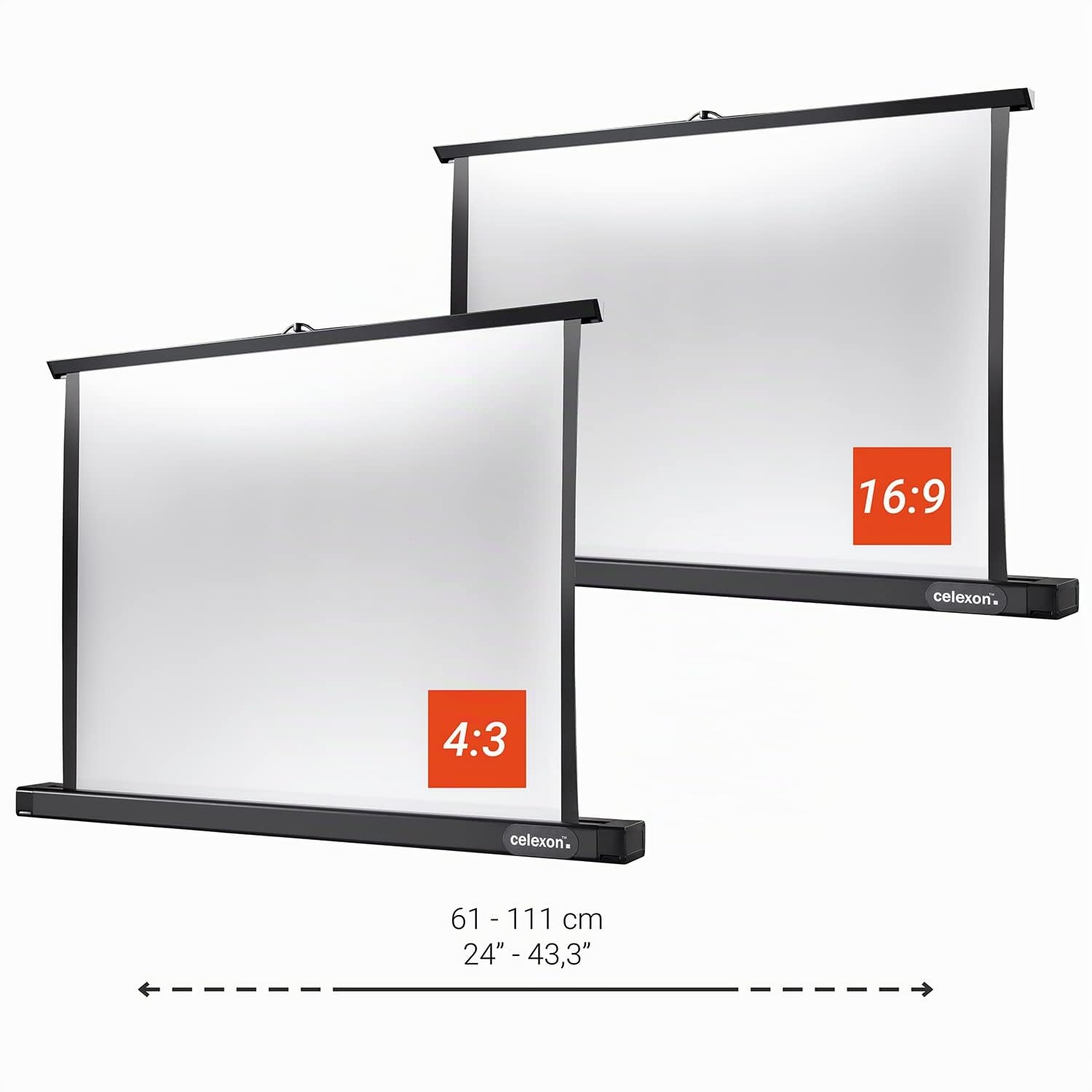 celexon Mini Professional écran de Projection de Table 40" | 89x50cm 16:9