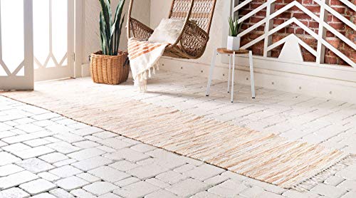 Tapete decorativo Unique Loom algodón 185x65 cm beige miniatura 2