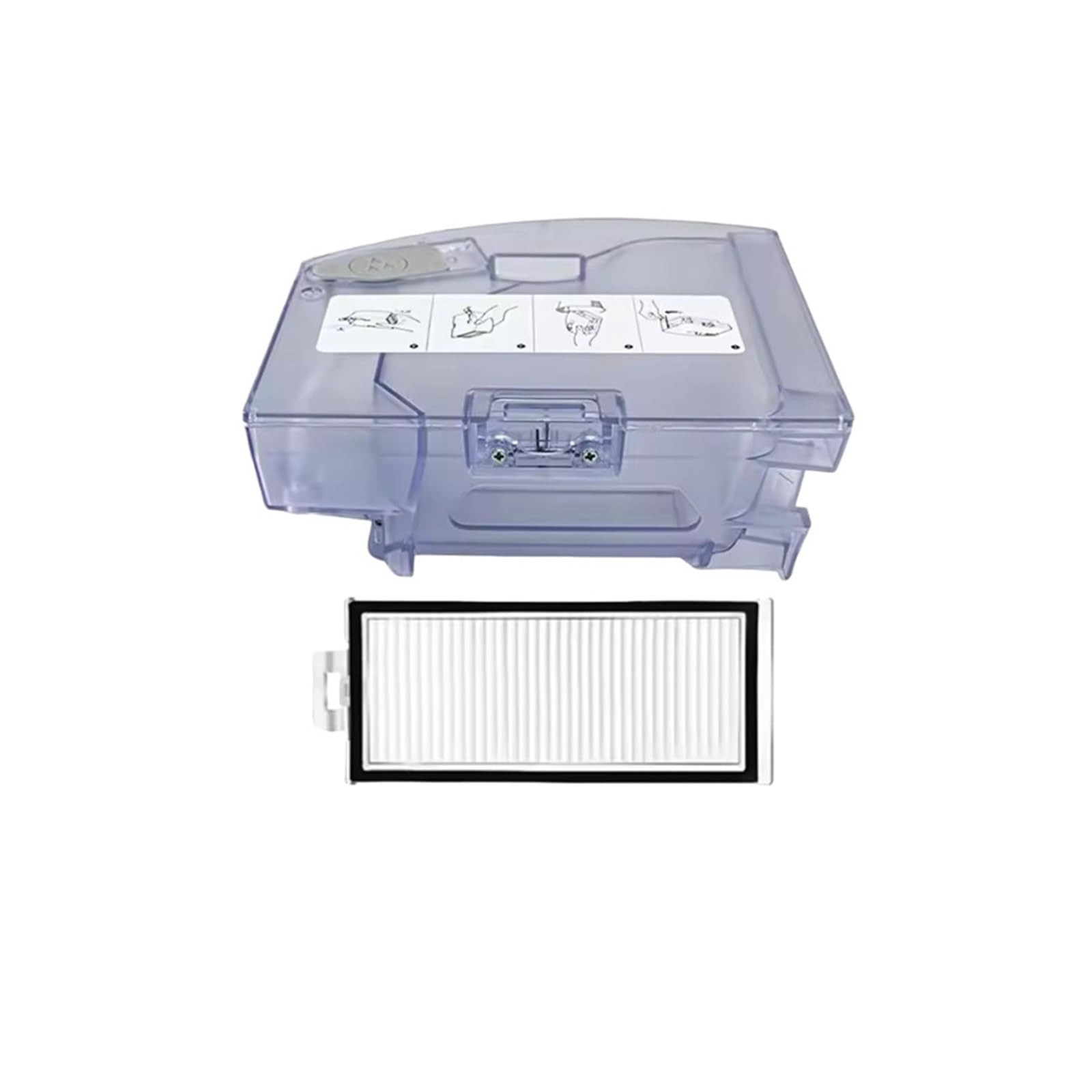 XYMURVVD Replacement Dustbin & Water Tank, Compatible For Roborock，Q7 Max, Q7 Max+, T8 Vacuum Cleaner Spare Parts & Accessories(DustBinAddFilter)