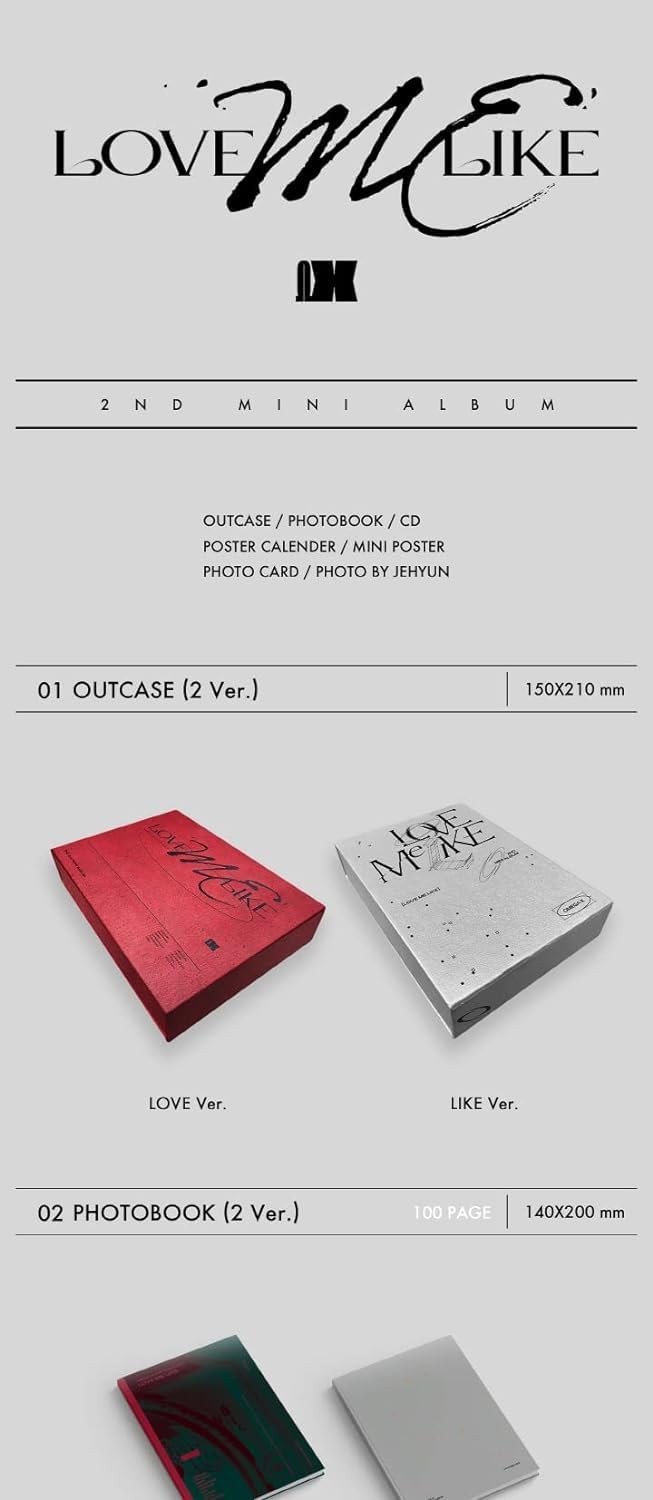 OMEGA X LOVE ME LIKE 2nd Mini Album Contents+Message PhotoCard+Tracking Kpop Sealed (LOVE)
