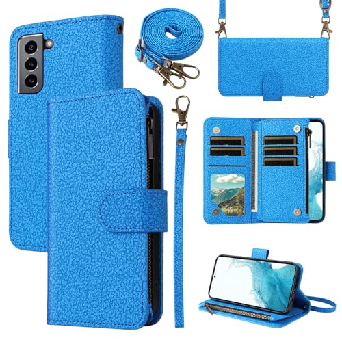 Étui de téléphone S21 5G antichoc avec béquille de support et étui portefeuille