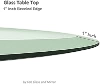 Vista 4 de Fab Glass and Mirror Mesa redonda de vidrio de 48 pulgadas, 48 pulgadas, transparente