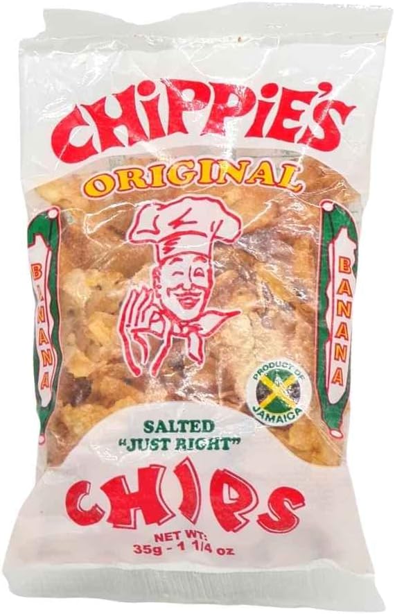 Chippie's Salted Banana Chips Not Sweetened but Salted 'Just Right' 35g x 12 Packs
