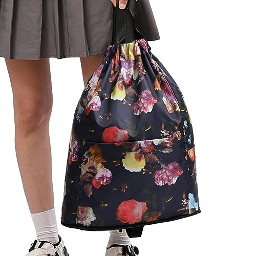 Desenhar Sacos de Ginásio - Sacos de cordão impermeáveis ​​dobráveis ​​,Bolsa de viagem de grande ca