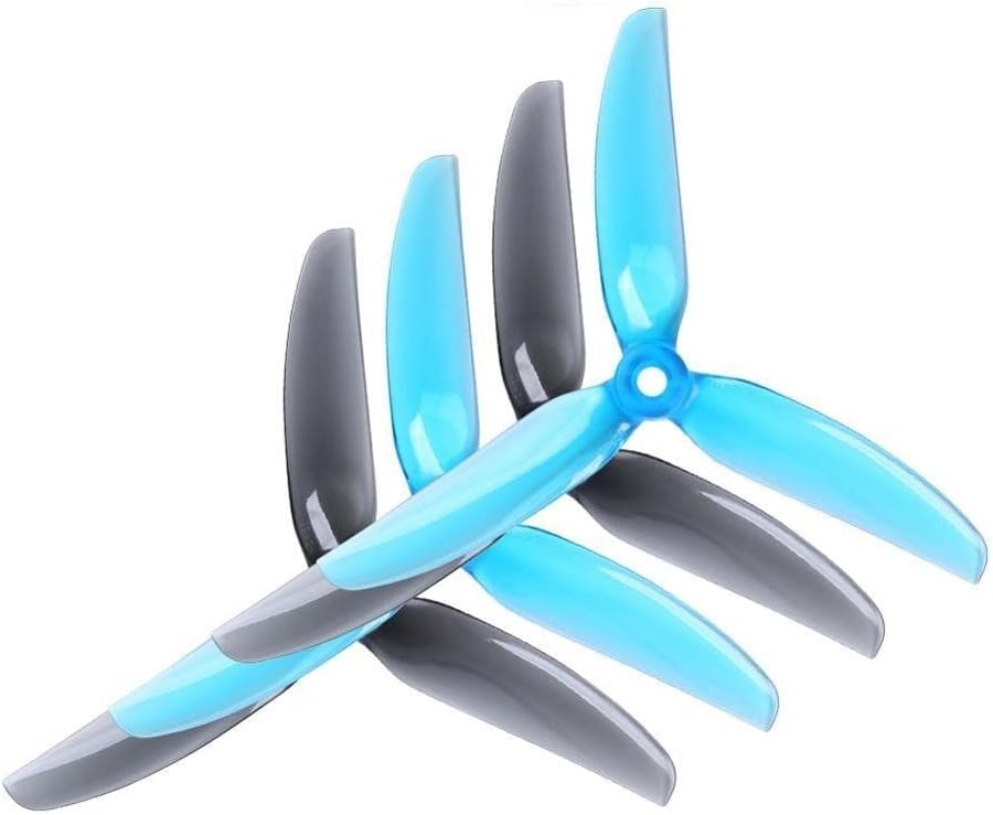 Drone Accessories for HQ 5X4.3X3 V2S 5043 5inch 3blade/tri-Blade Freestyle Propeller Prop Compatible xing 2208 Motor for FPV Replaceable Accessories (Color : 40pcs Crystal Blue)