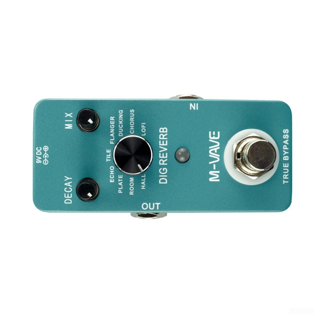 Pédale Multi-Effets Reverb Numérique M-VAVE DIG REVERB – 9 Types De Réverbérations Professionnelles Pour Guitare