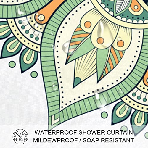 Rideau de douche mandala pour éviter les éclaboussures d'eau