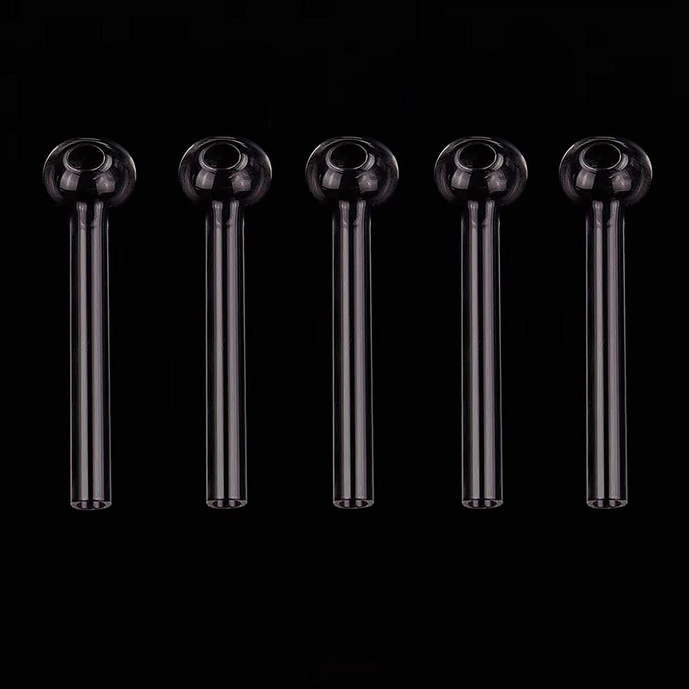 4 inch Glass Oil Burner Pipe, Pack of 5 Pcs Oil Pipe,Nicotine Free (Size 4)