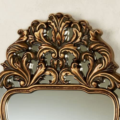 Touch Of Class Lombardo Vintage Wall Mirror Burnished Gold - Ornate Baroque - Victorian Style - Elegant Mirrors For Bedroom, Living Room, Bathroom Or Hallway #TOP3