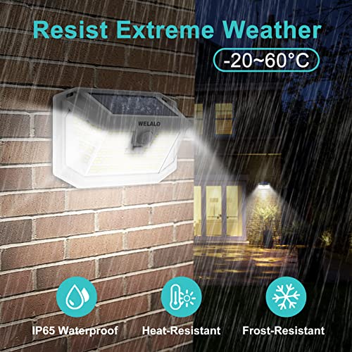 Solar Motion Sensor Lights Outdoor, [3 Modes/4 Pack/188 Led] 270° Wide Angle Lighting, Wireless Security Solar Powered Wall Lights, Ip65 Waterproof Flood Lights For Fence Porch Yard Patio(White) #TOP4