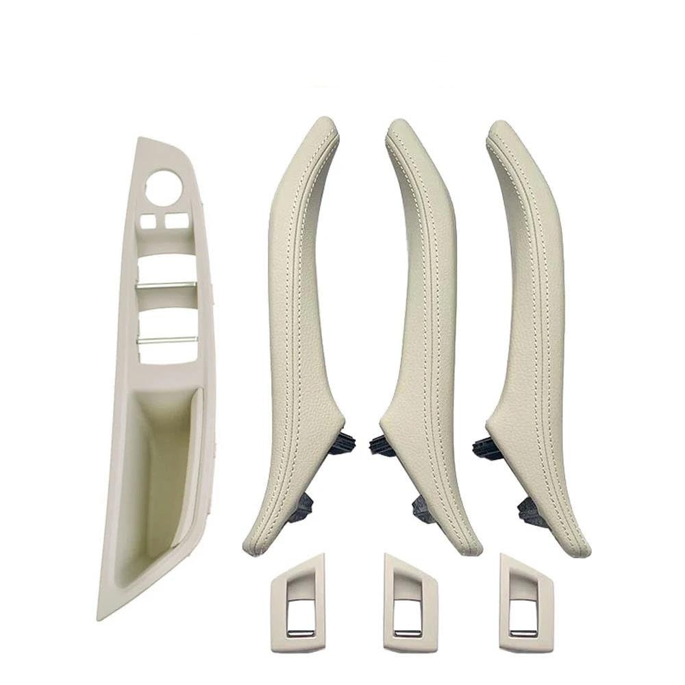 HLWXMDZ Interior Door Armrest Panel Pull Handle with Outer Cover LHD for 5 Series F10 F11 F18 520 523 525 528 530 535 (Model A Oyster Set)