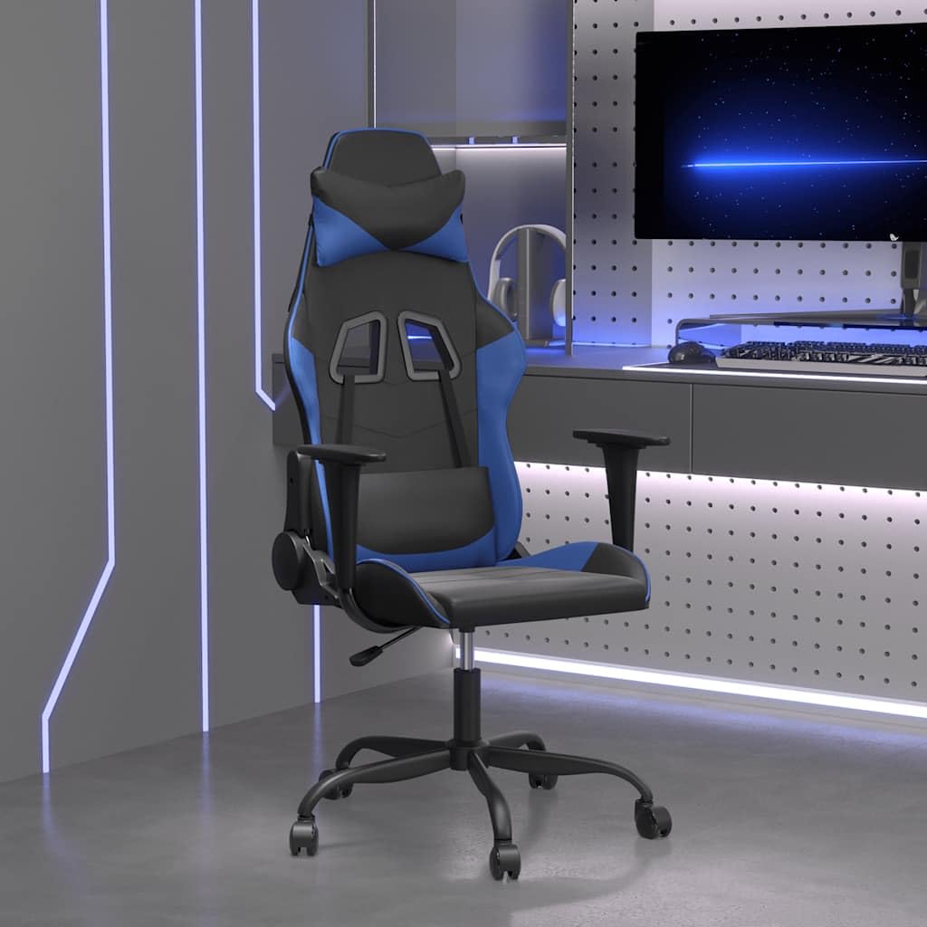 Chaise de jeu ergonomique pivotante et réglable avec accoudoirs