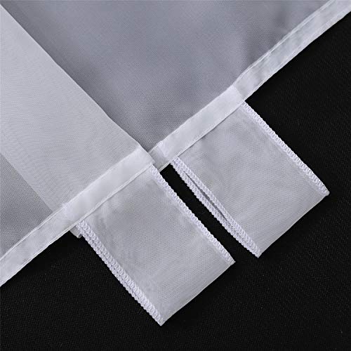 ESLIR Panel Curtain with Tabs Kitchen Bistro Curtains Transparent Curtains Short Curtain Modern Voile Pack of 1 - Image 4
