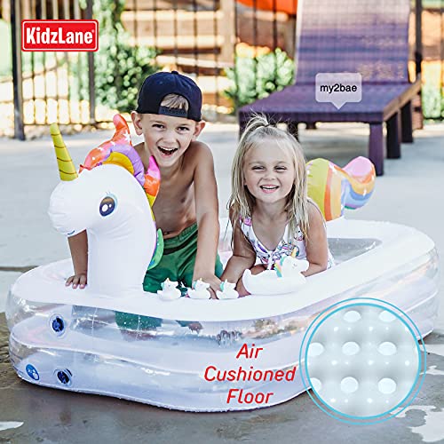 Kidzlane Unicorn Pool for Kids with Unicorn Pool Toys Small
