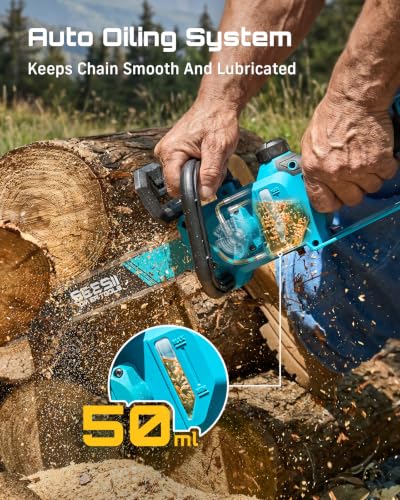 Image of SEESII 10-Inch Cordless Mini Chainsaw, Electric Saw with Brushless Motor