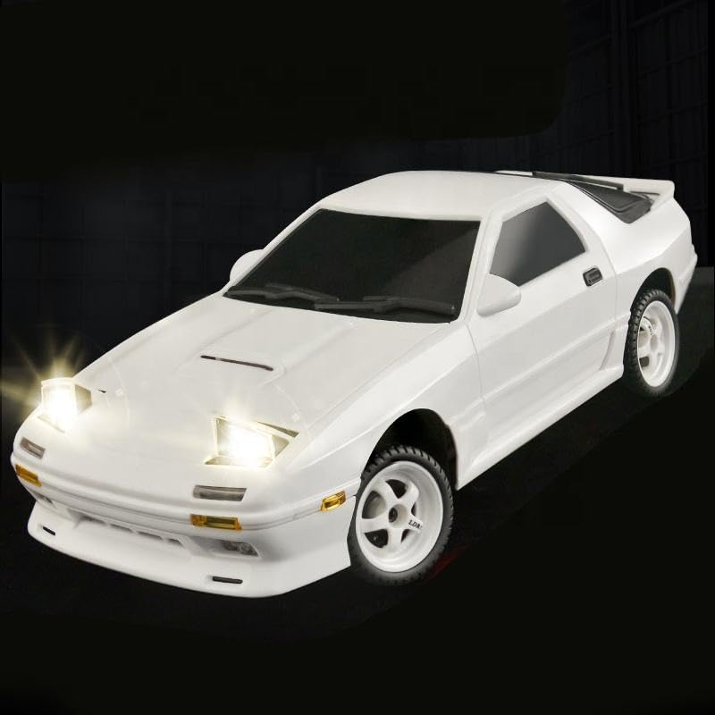 Image of KIZJORYA LDRC 1 /18 Rx7 RC Racing Car RWD Gyroscope Wireless Control Drift Vehicles LD1802 Light System Motor Servo ESC for Hobby(White)