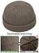 vidsel Thin Wool Fisherman Beanie Hat for Men Women Fall Winter,Short Knit Cuffed Fashion Trawler Skull Cap,Watch Cap,Coffee
