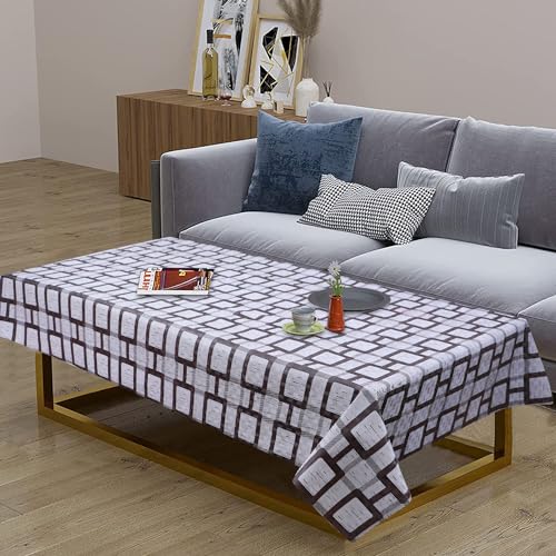 Image of Dakshya Industirs PVC Waterproof Table Cover 36x54 Inch Floral Printed Center Table Cover Washable Plastic Table Sheet Oilproof Dining Table Cover for Coffee Table Living Room Home (Decorative Bloom)