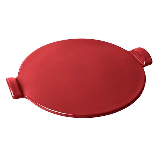 Emile Henry Flame Top 14.5" Pizza Stone, Burgundy Red