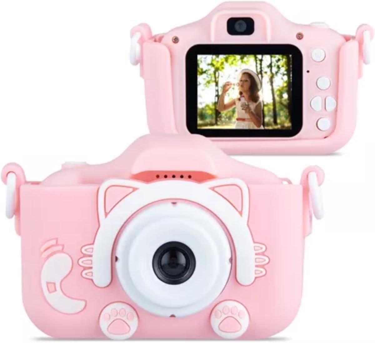 Máquina Fotográfica Infantil Digital – Vídeos HD, Fotos 13 MP, Tela 2″, 4× Zoom, Jogos, Bateria Recarregável USB - YASDA (AZUL)