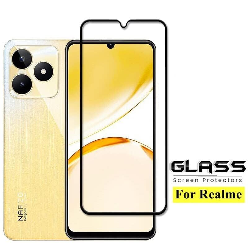 Image of HD Tempered Glass Screen Protector Compatible For Realme Narzo N53, Narzo C53 With Edge To Edge Coverage And Easy Installation Kit